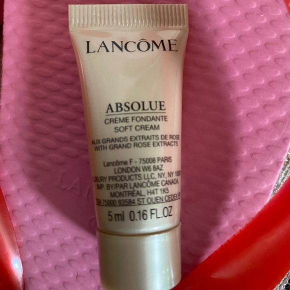 NWOT Lancôme pink flip flops M/L & NEW SEALED Absolue crème fondante soft cream - Picture 9 of 10